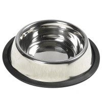 Миска Flamingo Dish Steel Rim для собак, с резиновым ободком, нержавейка, 14.5 см Миска Flamingo Dish Steel Rim для собак, с резиновым ободком, нержавейка, 14.5 см