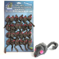 Іграшка Flamingo Furry Mouse Grey для котів, миша сіра, плюш, 5 см Іграшка Flamingo Furry Mouse Grey для котів, миша сіра, плюш, 5 см
