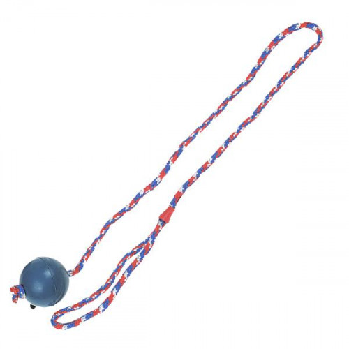 Іграшка Flamingo Ball With Rope для собак, м'яч з литої гуми на мотузці, 6,3 см