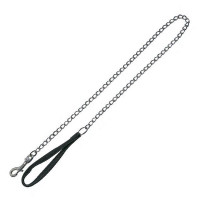 Цепь-поводок Flamingo ChainLead Soft Grip для собак, с нейлоновой ручкой, чёрный, 4 мм, 120 см Цепь-поводок Flamingo ChainLead Soft Grip для собак, с нейлоновой ручкой, чёрный, 4 мм, 120 см