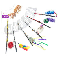 Іграшка Flamingo Fishing-Rod для котів, вудка жарт з іграшкою, 5х60 см Іграшка Flamingo Fishing-Rod для котів, вудка жарт з іграшкою, 5х60 см