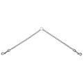 Повідець-спарка Flamingo Twin Chain для собак, метал, 2.5 мм, 2×30 см