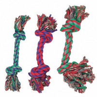 Іграшка Flamingo Cotton Knot Mini для собак мотузкова кістка, 2 вузла, маленька, 14 см, 3 шт Іграшка Flamingo Cotton Knot Mini для собак мотузкова кістка, 2 вузла, маленька, 14 см, 3 шт