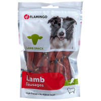 Ласощі Flamingo Sausages Lamb жувальний для собак, сосиска з м'ясом ягняти, 85 г Ласощі Flamingo Sausages Lamb жувальний для собак, сосиска з м'ясом ягняти, 85 г