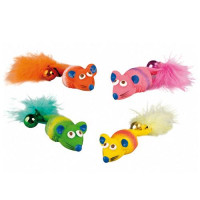 Игрушка Flamingo Mouse Feather & Bell для кошек, мышка с перышком и колокольчиком, латекс, 12х4х2 см Игрушка Flamingo Mouse Feather & Bell для кошек, мышка с перышком и колокольчиком, латекс, 12х4х2 см
