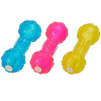 Игрушка Flamingo Good4Fun Bones для собак, рельефная кость с пищалкой, резина, 15 см Игрушка Flamingo Good4Fun Bones для собак, рельефная кость с пищалкой, резина, 15 см