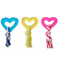 Игрушка Flamingo Good4Fun Hart With Rope для собак, сердце с веревкой, резина, 8 см Игрушка Flamingo Good4Fun Hart With Rope для собак, сердце с веревкой, резина, 8 см