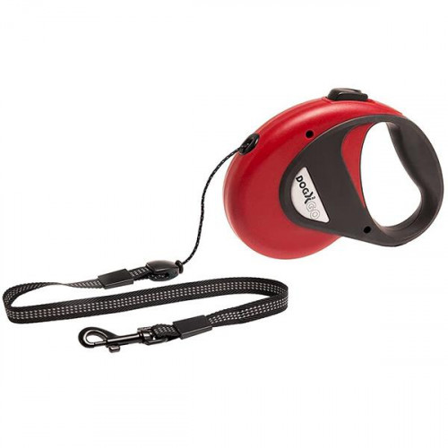 Поводок-рулетка Flamingo Dogx2Go Cord для собак до 12 кг, зелений, розмір S, 5 м