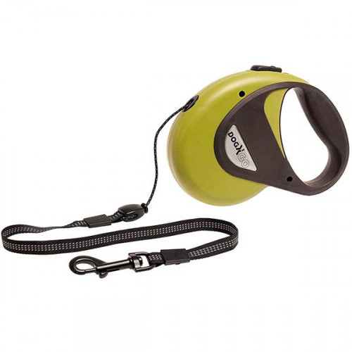 Поводок-рулетка Flamingo Dogx2Go Cord для собак до 20 кг, червоний, розмір M, 5 м