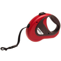 Поводок-рулетка Flamingo Dogx2GO Belt для собак до 12 кг, красный, размер S, 5 м Поводок-рулетка Flamingo Dogx2GO Belt для собак до 12 кг, красный, размер S, 5 м
