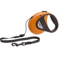 Поводок-рулетка Flamingo Dogx2Go Cord для собак до 20 кг, красный, размер M, 8 м