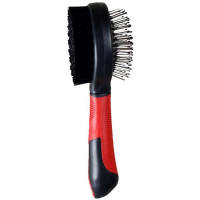 Щітка Flamingo Bristle & Pin Brush для собак двостороння, масажна щітка і щетина, 20 см, маленька Щітка Flamingo Bristle & Pin Brush для собак двостороння, масажна щітка і щетина, 20 см, маленька