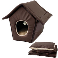 Будиночок Flamingo Cosy Cottage Brown трансформер, для котів і собак, коричневий, 40×40×25 см Будиночок Flamingo Cosy Cottage Brown трансформер, для котів і собак, коричневий, 40×40×25 см
