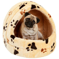 Будиночок Flamingo Lying Cave Track Сam печера, для котів і собак, плюш, бежевий, 40×40×36 см Будиночок Flamingo Lying Cave Track Сam печера, для котів і собак, плюш, бежевий, 40×40×36 см