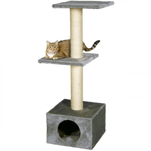 Кігтеточки Flamingo Smaragd Grey ігровий комплекс для котів, 2 рівня, сірий, 103×35×42 см