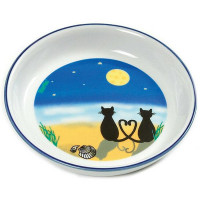 Миска Flamingo Cat & Moon для собак і котів, кераміка, 200 мл Миска Flamingo Cat & Moon для собак і котів, кераміка, 200 мл