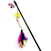 Іграшка Flamingo Ball & Feathers жарт, для котів, вудка з м'ячем і пір'ям, 50 см Іграшка Flamingo Ball & Feathers жарт, для котів, вудка з м'ячем і пір'ям, 50 см