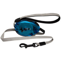 Поводок-рулетка Flamingo Dogx2Go Belt Glassy S для собак до 12 кг, светоотражающая лента, синяя, 2 м Поводок-рулетка Flamingo Dogx2Go Belt Glassy S для собак до 12 кг, светоотражающая лента, синяя, 2 м