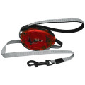 Поводок-рулетка Flamingo Dogx2Go Belt Glassy L для собак до 35 кг, світловідбиваючі стрічка, синя, 2 м
