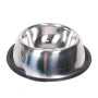 Миска Flamingo Dish Rubber Rim для собак, с резиновым ободком, нержавейка, 25 см, 2.33 л