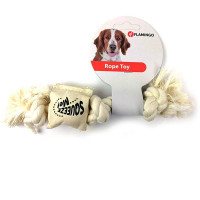 Игрушка Flamingo Cotton Rope Squeaker канат с пищалкой, для собак, L