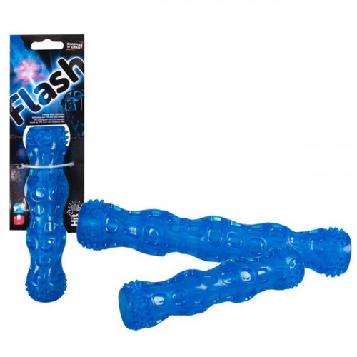 Игрушка Flamingo Stick+LED с LED подсветкой, для собак, резина, 28 см