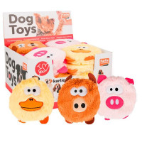 Игрушка Flamingo Head Plush мягкая, для собак, плюш, 13 см