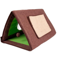 Спальное место Flamingo Cat Tent 3 in 1 палатка-домик когтеточка для котов 3 в 1, 50 см Спальное место Flamingo Cat Tent 3 in 1 палатка-домик когтеточка для котов 3 в 1, 50 см