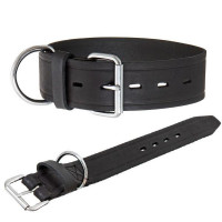 Нашийник Flamingo Rondo Collar для собак, натуральна шкіра, чорний, 5×75 см Нашийник Flamingo Rondo Collar для собак, натуральна шкіра, чорний, 5×75 см