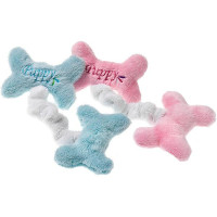 Игрушка Flamingo Puppy Mini Bones для собак, 2 косточки с пищалками на резинке, розовый, голубой, 14х9 см Игрушка Flamingo Puppy Mini Bones для собак, 2 косточки с пищалками на резинке, розовый, голубой, 14х9 см