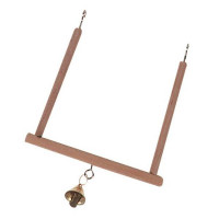 Гойдалки Flamingo Wooden Swing для птахів, дерев'яні з дзвіночком, розмір S Гойдалки Flamingo Wooden Swing для птахів, дерев'яні з дзвіночком, розмір S