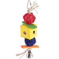 Игрушка Flamingo Papyr Parakeet Toy Cube Small плетеная подвесная, для средних и крупных попугаев Игрушка Flamingo Papyr Parakeet Toy Cube Small плетеная подвесная, для средних и крупных попугаев