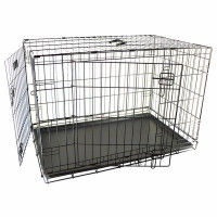 Клітка Flamingo Wire Cage Ebo Taupe 2-х дверна, для собак, металокераміка, 14.4 кг, 109х70х77 см Клітка Flamingo Wire Cage Ebo Taupe 2-х дверна, для собак, металокераміка, 14.4 кг, 109х70х77 см