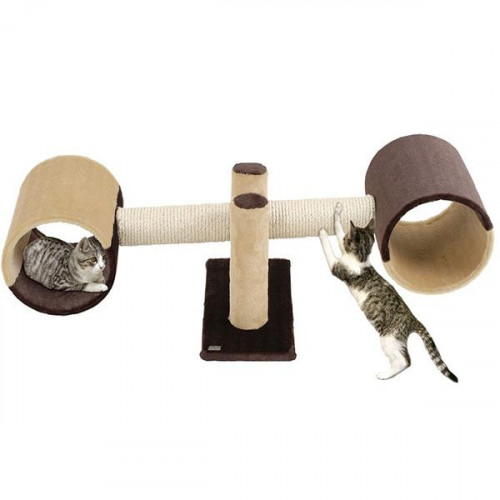 Когтеточка Flamingo Scr Pole Seesaw Br-Bei игровой комплекс, коричневый, 89×34×28 см