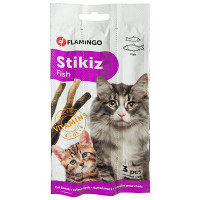Лакомство Flamingo Stikiz Fish с рыбой, палочки для котов и котят, 15 г, 3 ед Лакомство Flamingo Stikiz Fish с рыбой, палочки для котов и котят, 15 г, 3 ед