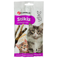 Лакомство Flamingo Stikiz Chicken&Liver курица с печенью, палочки для котов и котят, 15 г Лакомство Flamingo Stikiz Chicken&Liver курица с печенью, палочки для котов и котят, 15 г