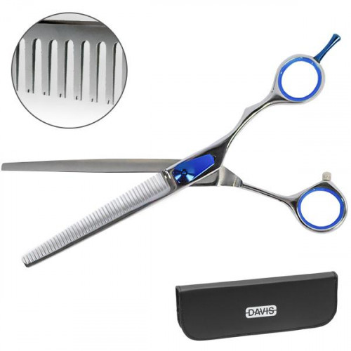 Ножиці Davis Extreme Edge Blue Thinning філірувальні, для стрижки собак, 7 ", 17.8 см