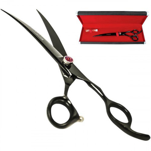 Ножницы Davis Majutsu Titanium Curved изогнутые, для стрижки собак, 10", 25.4 см