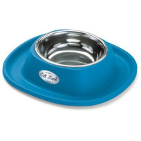 Миска металева Georplast Soft Touch з м'яким килимком для кішок і собак, 28×28×5,5 см Миска металева Georplast Soft Touch з м'яким килимком для кішок і собак, 28×28×5,5 см