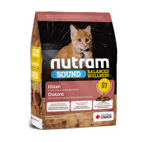 Сухой корм S1 Nutram Sound Balanced Wellness Kitten для котят, холистик, 1.13 кг Сухой корм S1 Nutram Sound Balanced Wellness Kitten для котят, холистик, 1.13 кг