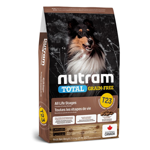 Сухий корм T23 Nutram Total Grain-Free Turkey & Chiken для собак, з індичкою і куркою, беззерновий, 2 кг