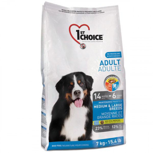 Сухий корм 1st Choice Adult Medium & Large Chicken для дорослих собак середніх і великих порід, з куркою, 7 кг