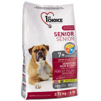 Сухой корм 1st Choice Senior Sensitive Skin&Coat Lamb&Fish для пожилых собак, с ягнёнком и рыбой, 2.72 кг Сухой корм 1st Choice Senior Sensitive Skin&Coat Lamb&Fish для пожилых собак, с ягнёнком и рыбой, 2.72 кг