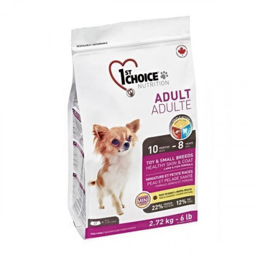 Сухий корм 1st Choice Adult Toy & Small Lamb & Fish для собак міні і малих порід, з ягням і рибою, 2.72 кг