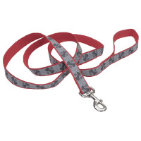 Cветоотражающий поводок Coastal Lazer для собак, красный с косточками, 1.6×1.2 м Cветоотражающий поводок Coastal Lazer для собак, красный с косточками, 1.6×1.2 м