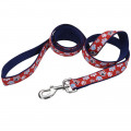 Поводок Coastal Pet Attire Ribbon для собак, красный с лапками, 2.5×1.8 м