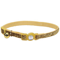 Безопасный ошейник Coastal Fashion Safe Cat для кошек, золотой, 1×30 см Безопасный ошейник Coastal Fashion Safe Cat для кошек, золотой, 1×30 см