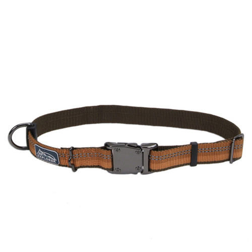 Нейлоновий нашийник Coastal K9 Explorer для собак, помаранчевий, 2.5×30-45 см