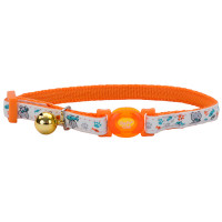 Безопасный ошейник Coastal Fashion Safe Cat Collar для кошек, светоотражающий, оранжевый, 1×20-30 см Безопасный ошейник Coastal Fashion Safe Cat Collar для кошек, светоотражающий, оранжевый, 1×20-30 см