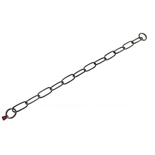Нашийник Sprenger Extra Long Link для собак, з широким ланкою, чорна сталь, 4 мм, 76 см